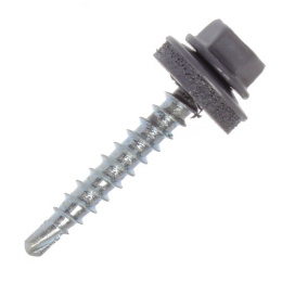 Саморез кровельный 5,5х25 RAL 7024 (серый графит) Daxmer 277-70245525