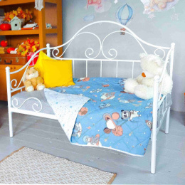 Покрывало стеганое детское 150х215см (поплин) Космонавты 28373/1 ДомВелл 