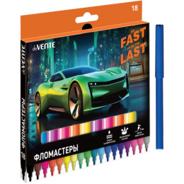 Фломастеры 18 цветов Devente Fast or Last 5082532