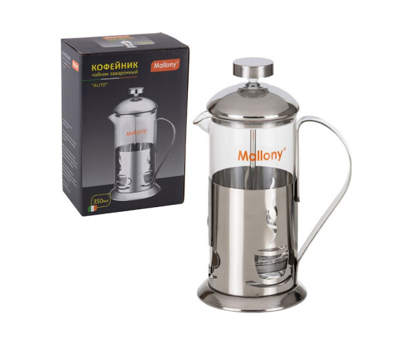 Френч-пресс 0,35л нержавеющая сталь+стекло Alito Mallony 950149