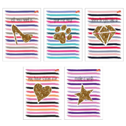 Книжка записная А6  32 листа Золотой блеск, скоба 8623/5