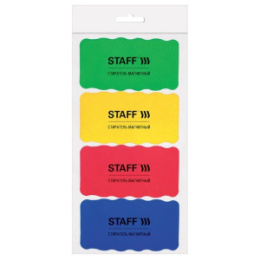Стиратель для доски маркерной Staff, с магнитом 57х107мм, комплект 4шт. 237512 ЦЕНА ЗА ШТУКУ