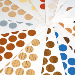 Заглушка самокл. на мебельный шуруп D=14 (св.дуб) (50 шт.) 4179