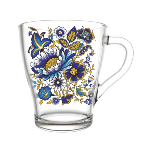 Кружка стеклянная 250мл Грация Милори Декостек 1649-Д