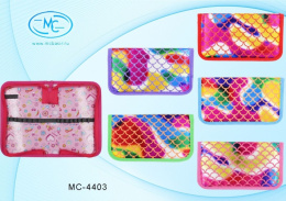 Пенал однокамерный Рисунок-чешуйки, цвета в ассортименте МС-4403