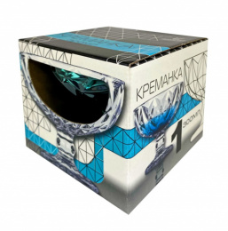 Креманка стеклянная Полигональ 300мл Ночное небо, в п/у Декостек 5171-Н5