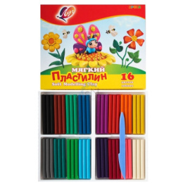 Пластилин 16 цветов Луч Кроха, мягкий 28С 1646-08