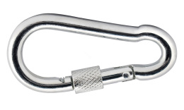 Карабин с фиксатором, оцинк. 12/140  DIN 5299D 57938-1