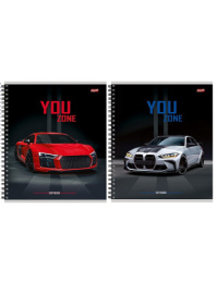 Тетрадь  96 листов Красивые автомобили-6, гребень 96-8453