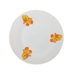 Тарелка фарфоровая мелкая 190мм Утенок Фокус т7,5-3522