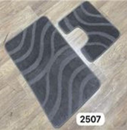 Комплект ковриков напольных для ванной и туалета на латекс. основе Maximus Классик 2пр. 60х100см/60х50см, Grey/серый Confetti  507