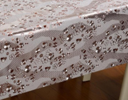 Клеенка столовая на тканевой основе 1,4х20м Tango Металлик 0086Y (серебро)