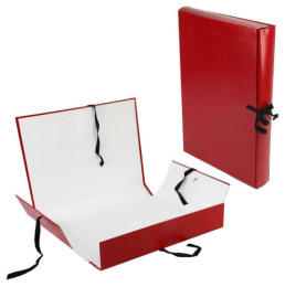 Короб архивный  50мм, бумвинил, с мягкими клапанами, бордовая КМБ4050-209