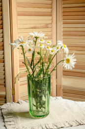 Ваза для цветов стеклянная h-19см Магия Салатовая, в инд/у Декостек 2395-Н5