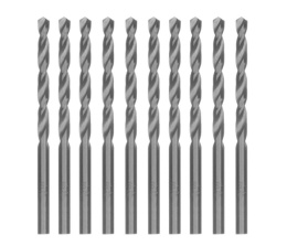Сверла по металлу  4,5мм набор 10шт. полированные, HSS, цилиндрический хвостовик Matrix 71545