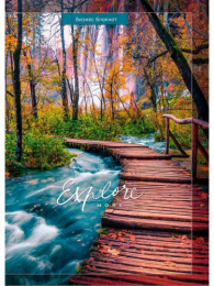 Блокнот А4  80 листов Биз Мостик в лесу, книжный переплет Б80-6697