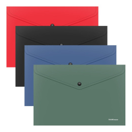 Папка с кнопкой А4 ErichKrause Fizzy Classic, непрозрачная ассорти 55398