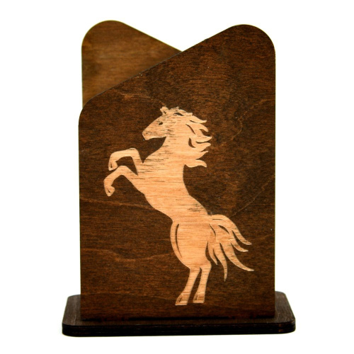 Салфетница деревянная 12х8х15,5 Мустанг Мультидом МТ88-536