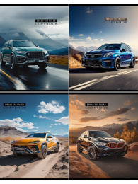 Тетрадь  96 листов Разные машины 96-8850