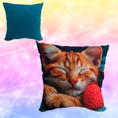 Подушка 40х40см габардин, поплин Мурка ДомВелл 