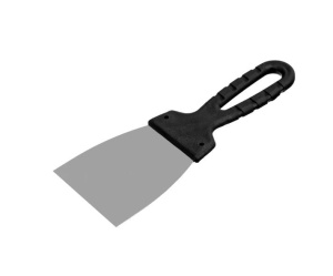 Шпатель нержавеющий  80мм пластиковая ручка Сибртех 85433