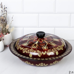 Чаша металлическая с крышкой 2,0л RTY-613 739613