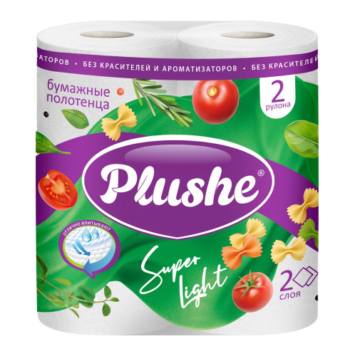 Полотенца бумажные 2шт. х 10м 2-х слойные Plushe
