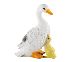 Фигурка садовая из полистоуна Утка с утенком 25х15х30см Park 169381