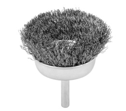 Крацовка для дрели  65мм (чашка) со шпилькой, из витой проволоки Сибртех 744777