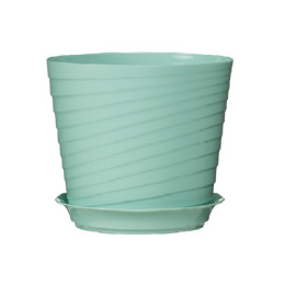 Горшок для фиалок пластиковый Верона с поддоном 0,75л d-11см h-10см мята 5plast 5PL0389