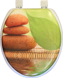 Сиденье для унитаза мягкое с рисунком Три камня Океан 103-311-01-В-19