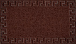Коврик придверный резиновый пористый Лапша 60х 90см Меандр, коричневый ComeForte