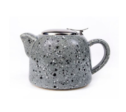 Чайник заварочный керамический 0,60л с металлическим фильтром и крышкой Феличита, серый, в п/у Elrington 109-06176