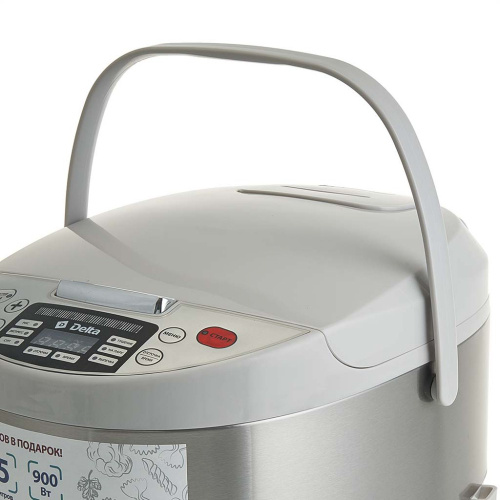 Мультиварка 5л, 900Вт, 6 программ, белый Delta DL-6529