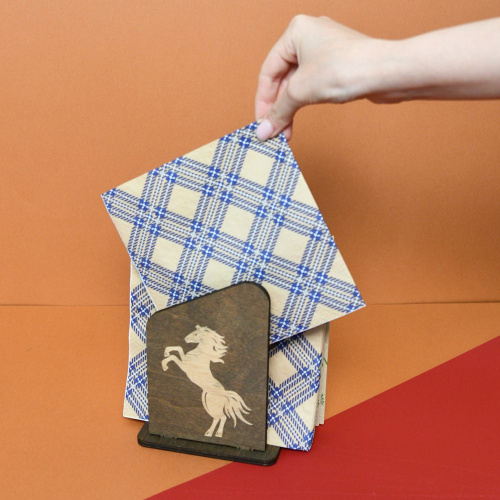 Салфетница деревянная 12х8х15,5 Мустанг Мультидом МТ88-536