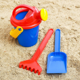 Набор для песочницы пластиковый  3 предмета №16 с лейкой 350мл, в ассортименте 2881406