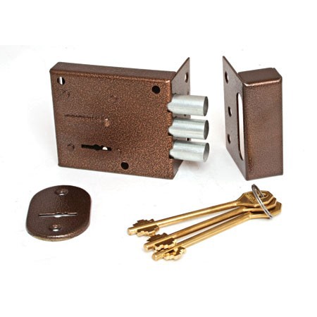 Замок накладной БИФ-0026-1х3-ЛК 40047 
