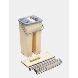 Комплект для влажной уборки пластиковый (ведро с отжимом 6л + швабра) Радужный Дом РД11280