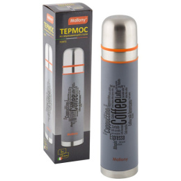 Термос  1,0л нержавеющая колба узкое горло, Forte Mallony 003680