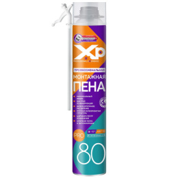 Пена бытовая "ХР" 80л проф. всесезонная, 890 мл, 1050 г. 01-01-80