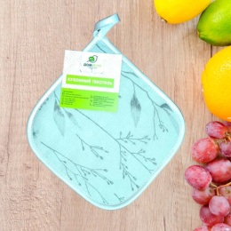 Прихватка кухонная рогожка Гербарий ДомВелл 