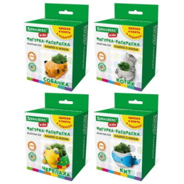 Набор для творчества Роспись из гипса. Кашпо с мхом, ассорти Brauberg 666012