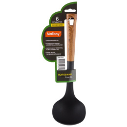 Половник нейлоновый 32см пластиковая ручка/дизайн под дерево, Foresta Mallony 006461