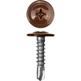 Саморез с п/ш со сверлом 4,2/32 RAL 8017 (шок-коричневый) 283-42328017