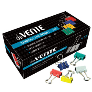 Зажим 41мм Devente, металлический, цветной 4131317