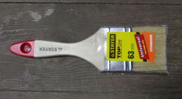 Кисть плоская Стандарт  63мм, 2,5", натуральная щетина, деревянная ручка Stayer 0101-063