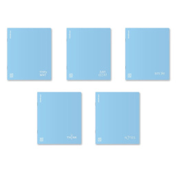 Тетрадь  48 листов ErichKrause Symbol, пластиковая обложка, голубой 61956