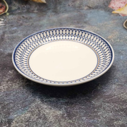 Тарелка фарфоровая мелкая 200мм с узором Восточная сказка Радужный Дом РД84922