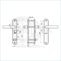 Ручки на планке Меттэм для ЗВСП-ЗЩ-Д правая Меттэм 10260