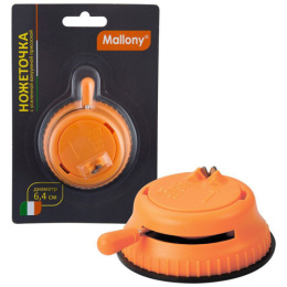 Ножеточка из нержавеющей стали пластиковый корпус MAL-SHARP-01, с усиленной вакуумной присоской Mallony 001752